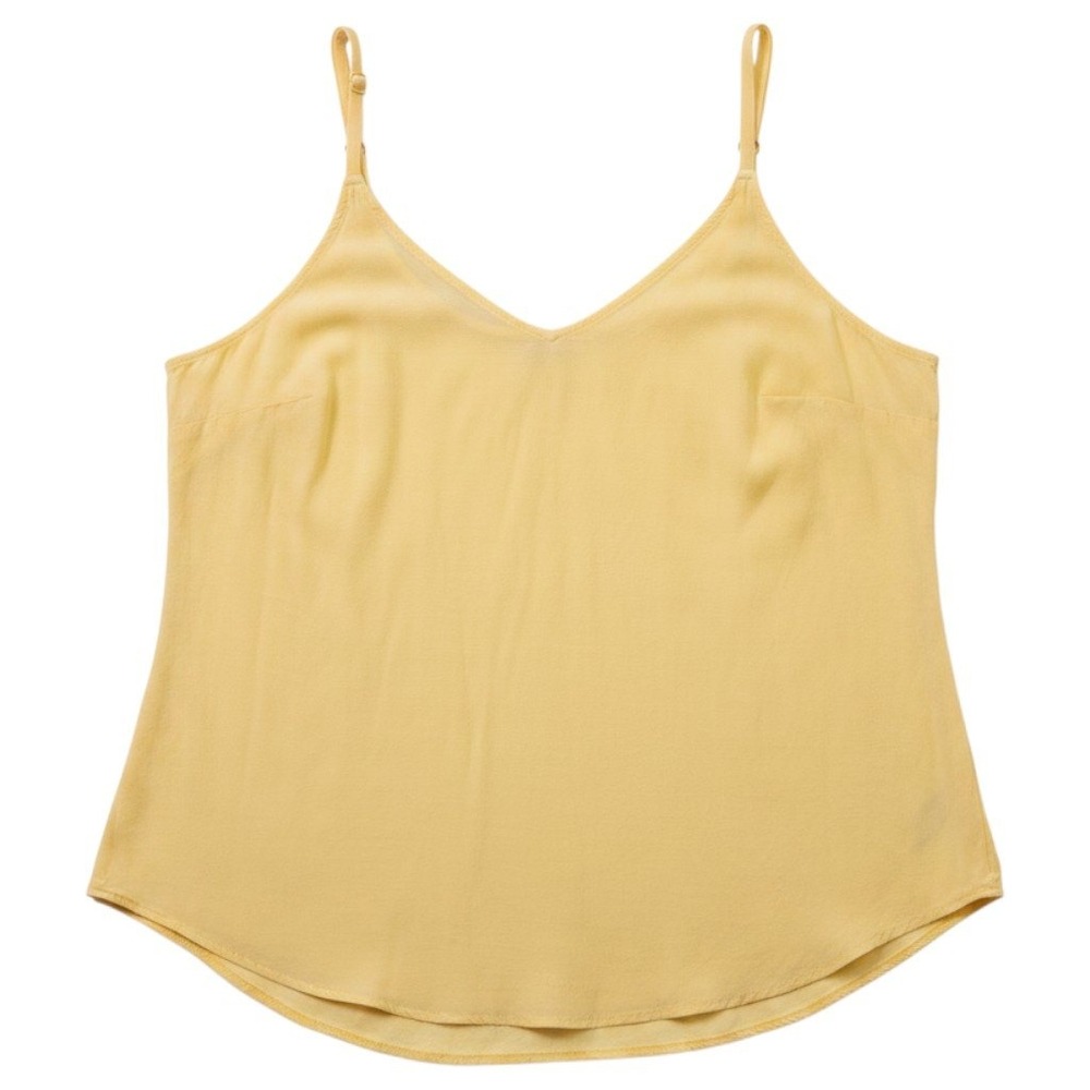 Torrid Camisole Women 1 1X Yellow Adjustable Strap V-Neck Woven Rayon Tank Top